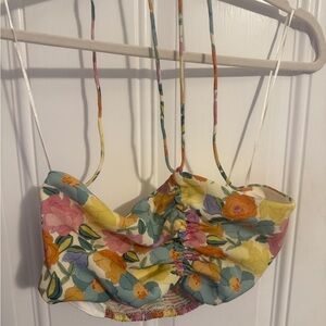 Zara Floral Multicolor Crop Top